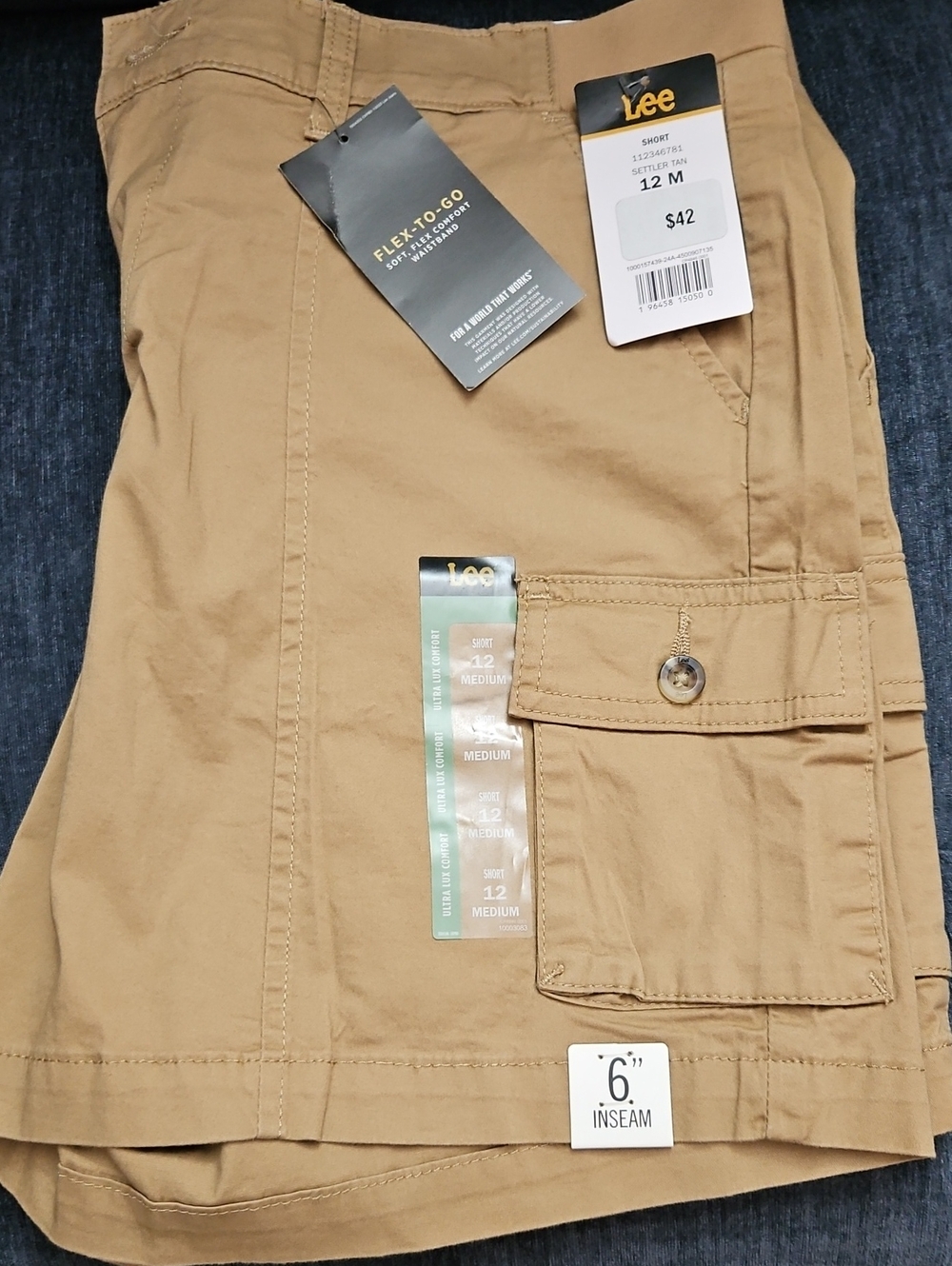 Lee Women's Khaki Cargo Shorts - Tan
